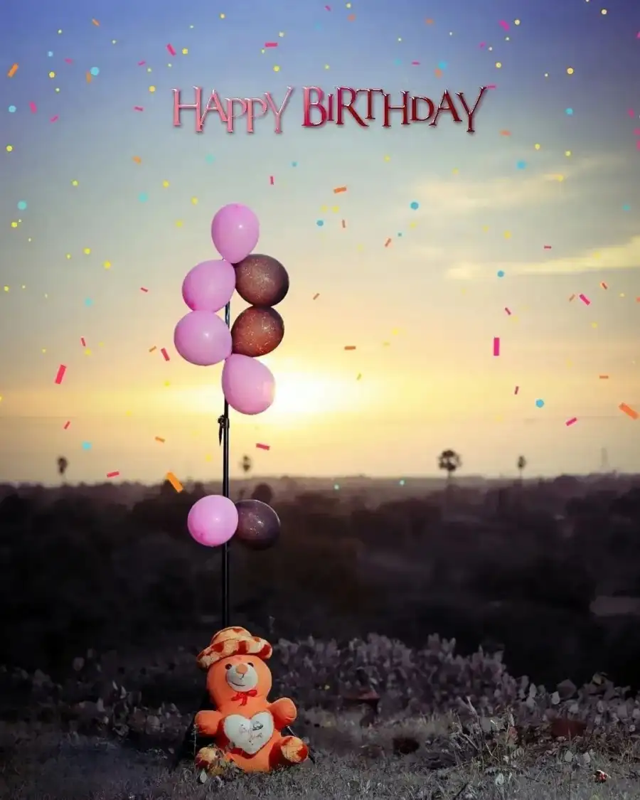 Photo Editing Balloon Teddy Bear HD Background