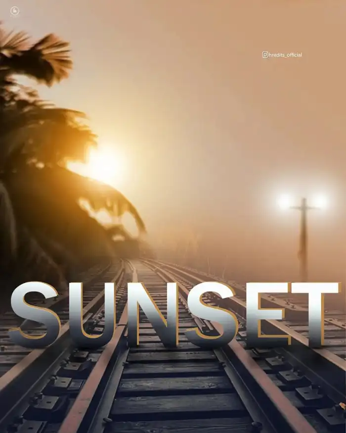 Photo Editing CB Railway Track Sunset Background