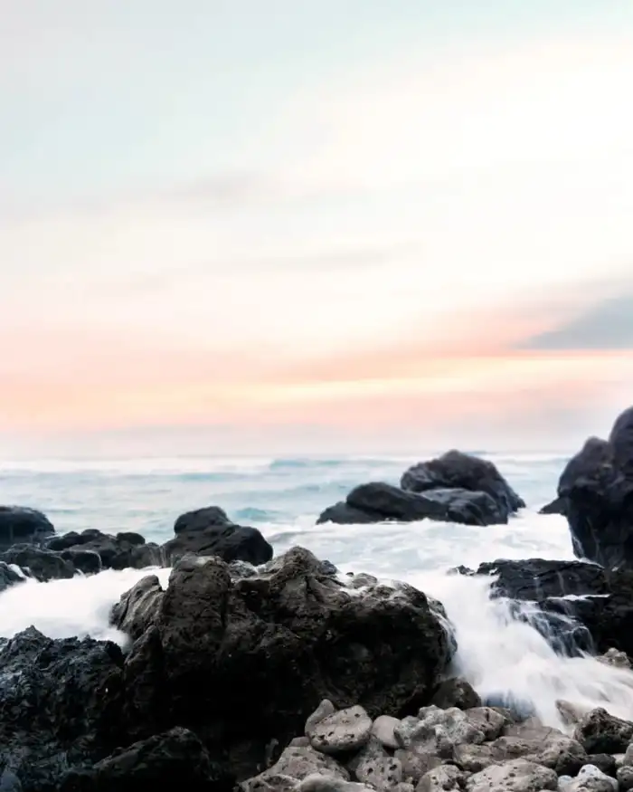 Photo Editing CB Rocky Beach With Waves Crashing Background