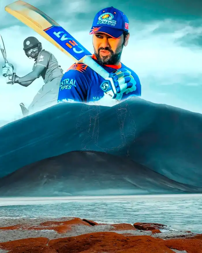 Photo Editing Rohit Sharma Person Holding A Surfboard Background