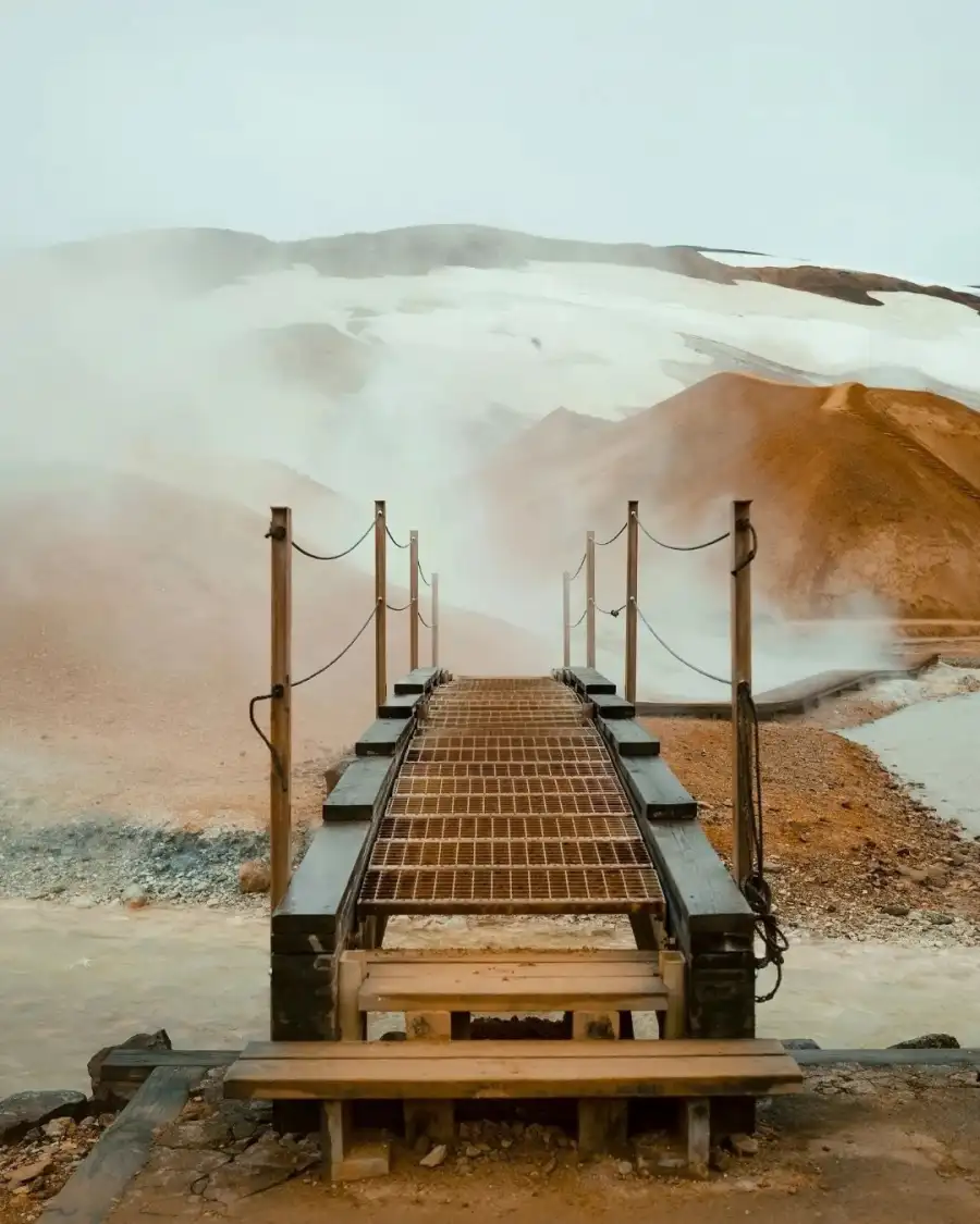 Photo Editing Wood Structure With A Few Poles In Front Of A Mountain Background