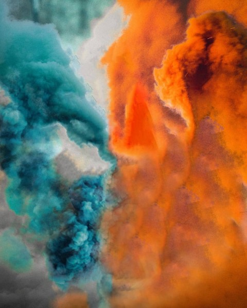 Photoshop Edits Green Orange Smoke Picsart Background