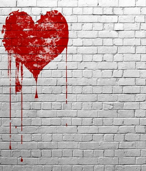 Picsart White Brick Wall Heart Background