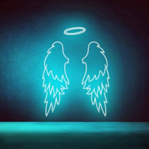 Picsart Blue Neon Wings Background