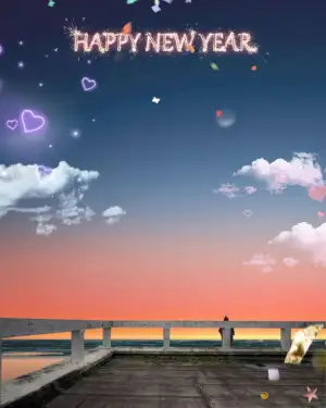 Picsart Happy New Year 2023 Background Pink Sky