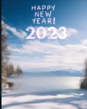 Picsart Happy New Year 2023 Winter Ice Background