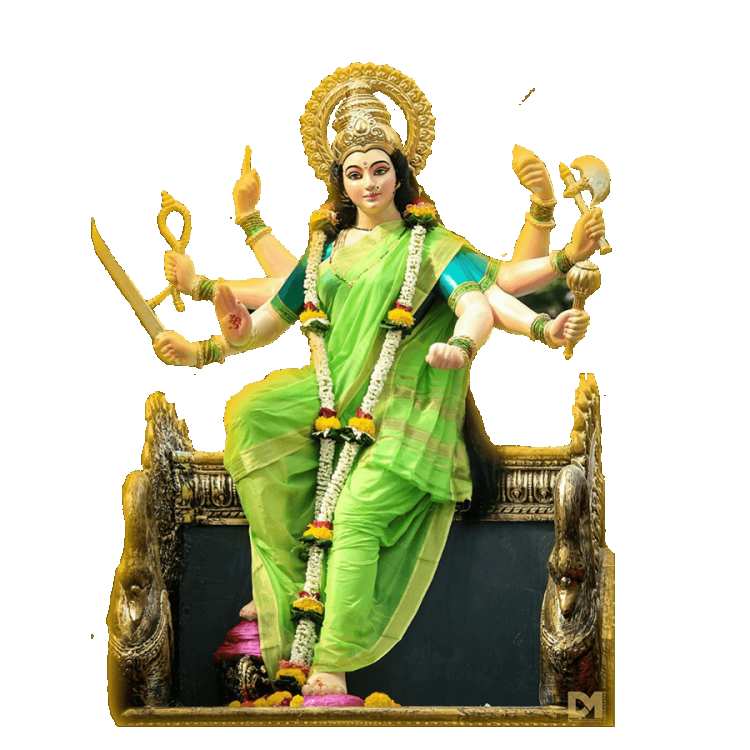 Picsart Maa Durga In Saree Transparent Background  PNG Images