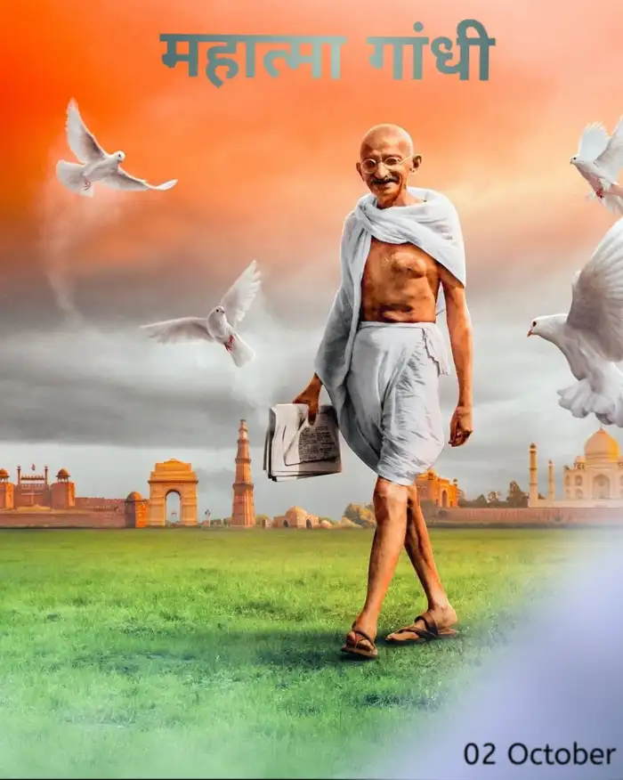 Picsart Mahatma Gandhi Jayanti Editing Background