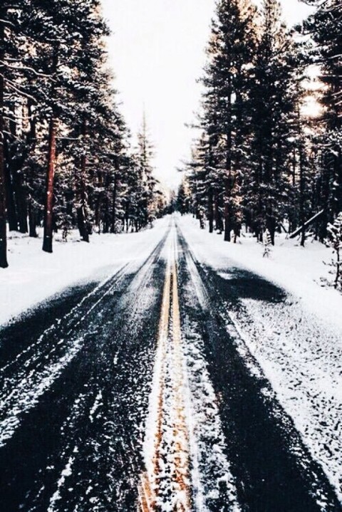 Picsart Winter Road Background Full HD Download Free