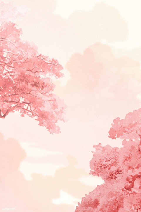 Pink Aesthetic Tree Phone Mobile Background HD