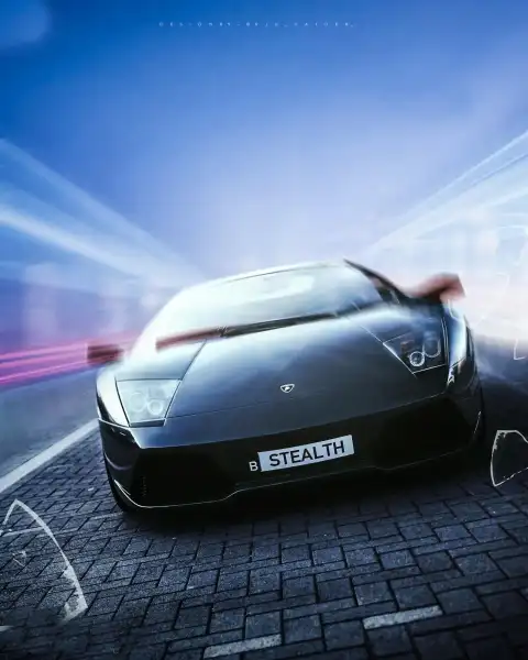 Racing Black Car Picsart Background Full HD Download