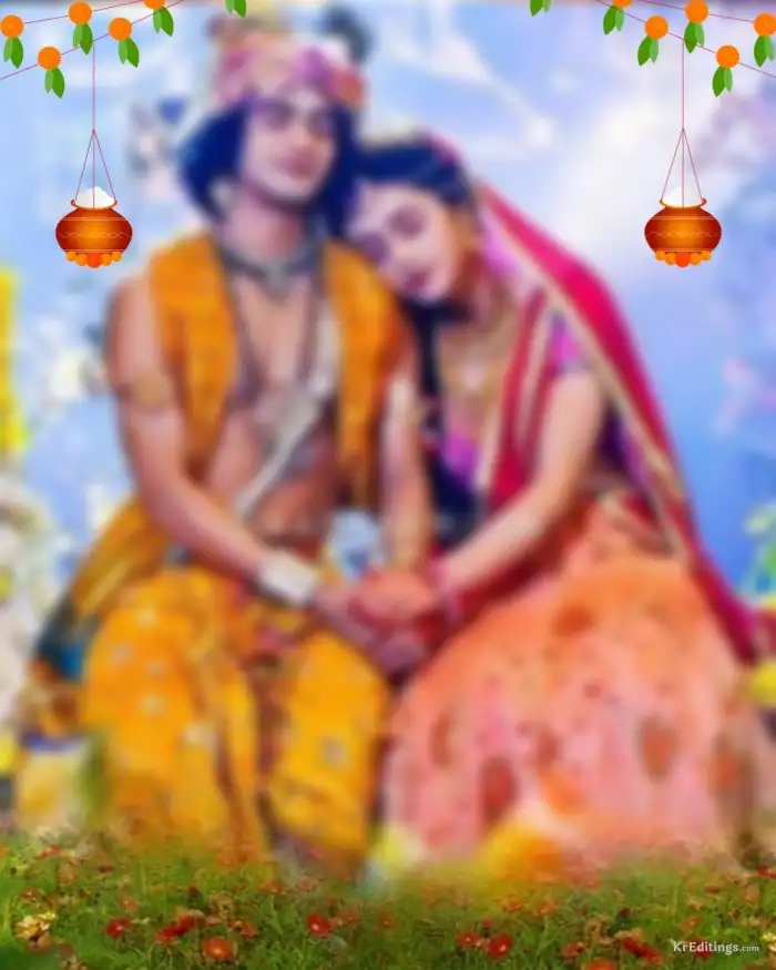 Radah With Krishna Ji Janmashtami  Editing Background