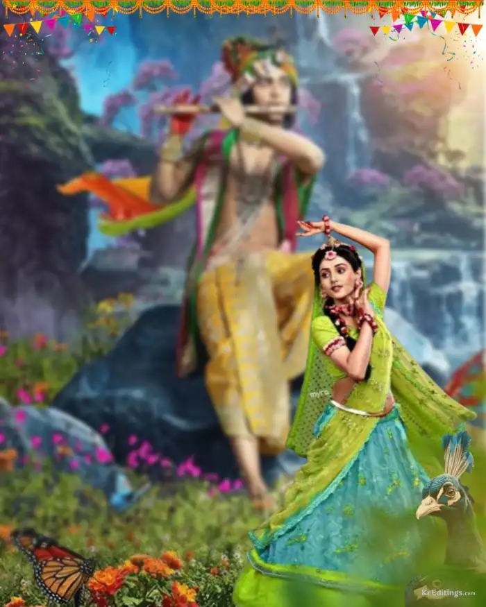 Radah With Krishna Ji Janmashtami  Editing Background