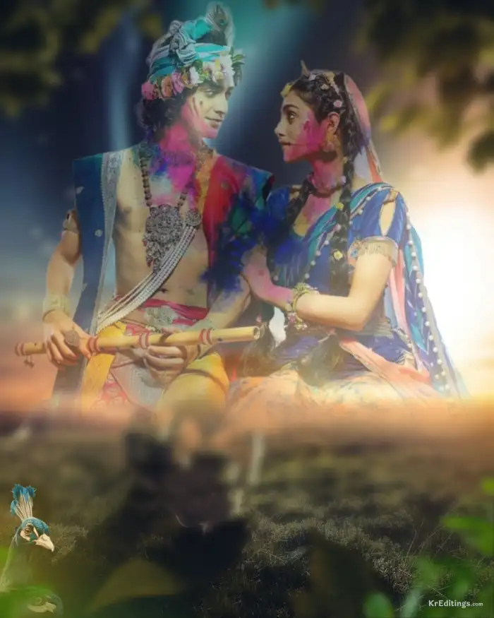 Radah With Krishna Ji Janmashtami  Editing Background