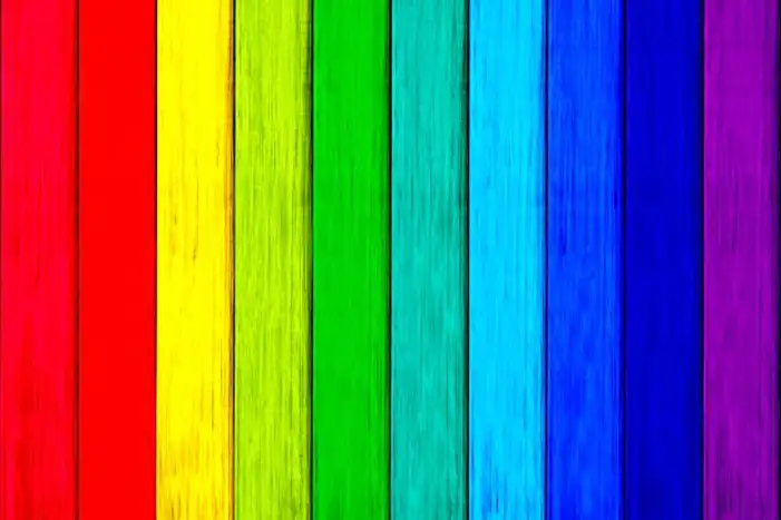 Rainbow Color Wood Background HD Images