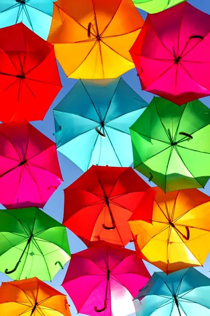 Rainbow Umbrella Background HD Images