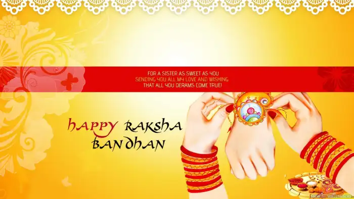 Rakhi Raksha Bandhan Yellow Banner Background  HD Images