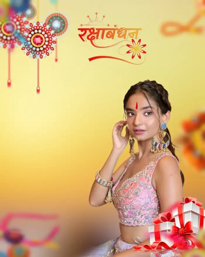 Raksha Bandhan HD Girl Editing Rakhi Background