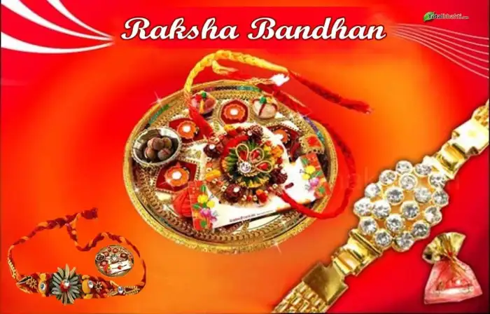 Raksha Bandhan Rakhi Puja Thali Background