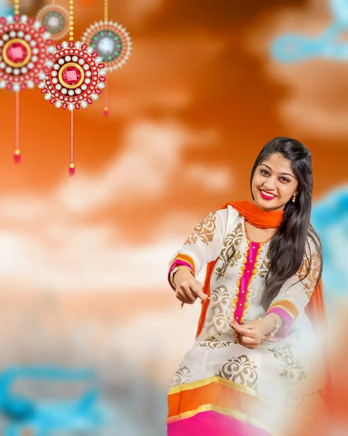 Raksha Bandhan Sister With Rakhi CB Picsart Photo Editing Background