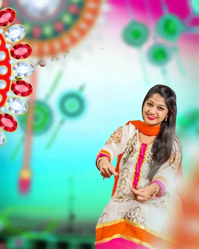 Raksha Bandhan Sister With Rakhi CB Picsart Photo Editing Background