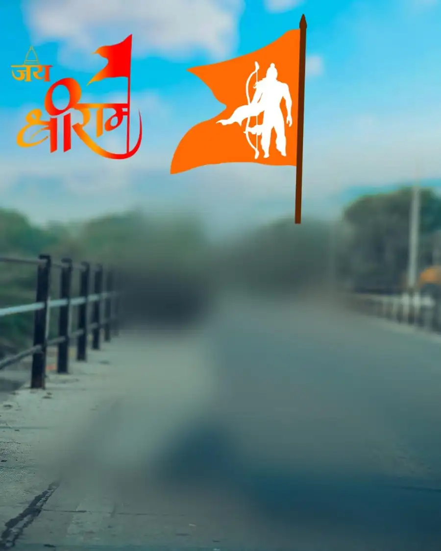 Ram Mandir Pran Pratishtha Ram Ji Bhagwa Dhwaj Road Background