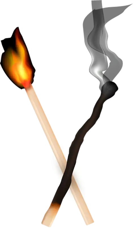 Realistic Burning Matchstick Spleen PNG Download