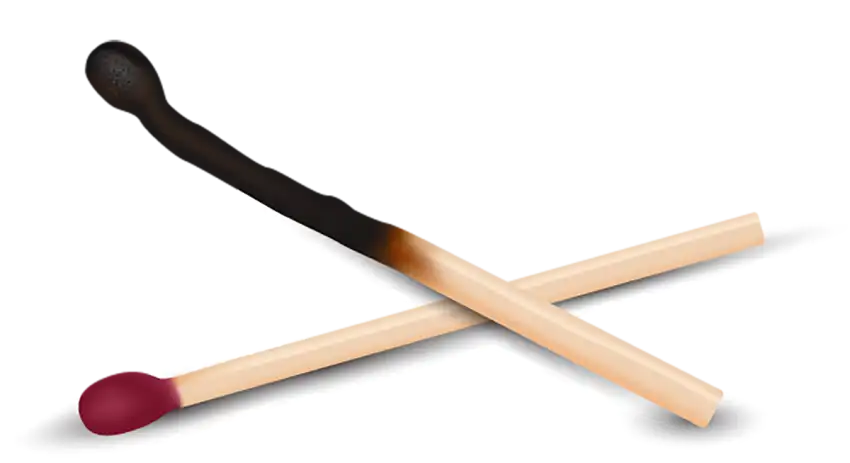 Realistic Burning Matchstick Spleen PNG Download