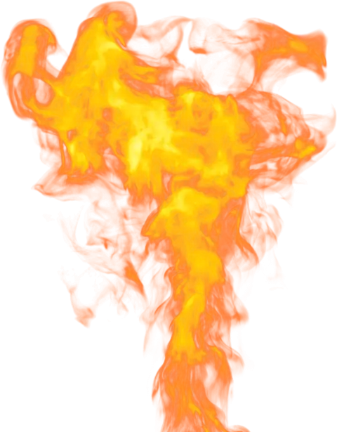 Realistic Straight Burning Fire PNG