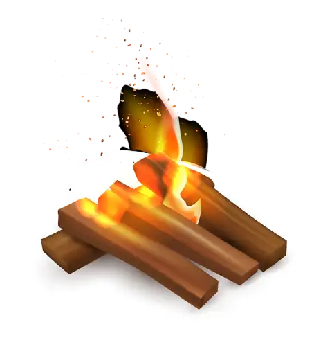 Realistic Wood Burning Camfire PNG Download