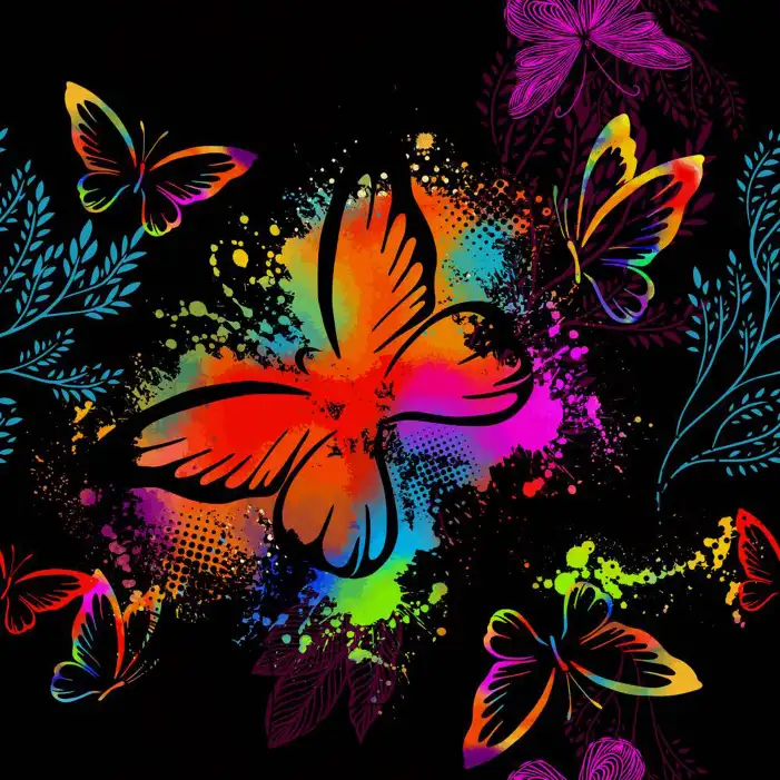 Red Black Butterfly Background HD Images