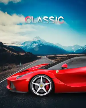 Red Car Classic Editing Background HD Download