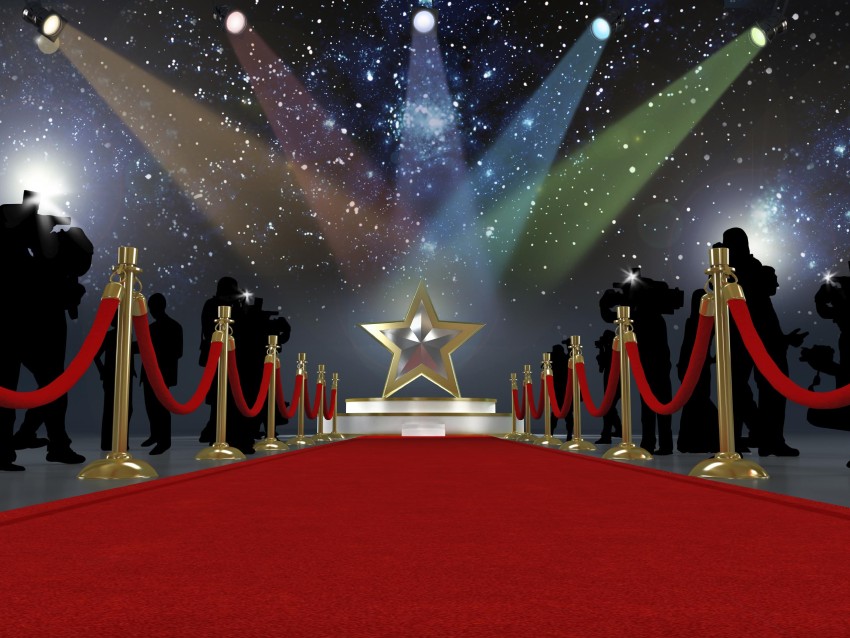 Red Carpet Spotlight Vip Stage Background Wallpaper