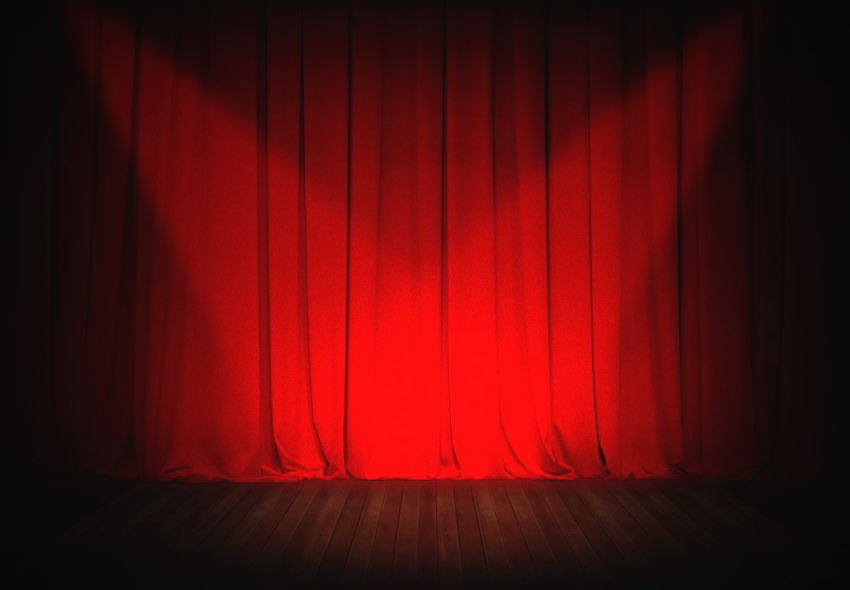 Red Curtain Fox Light HD Background Wallpaper