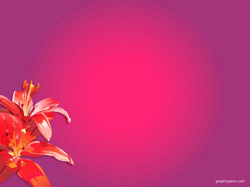 Red Flower PowerPoint PPT Background  Download