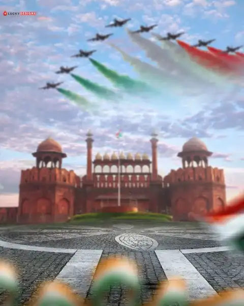 Red Fort Indian 15 August Independence Day Editing Background HD