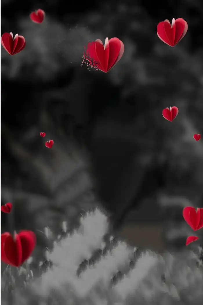 Red Heart Snapseed Editing Background HD