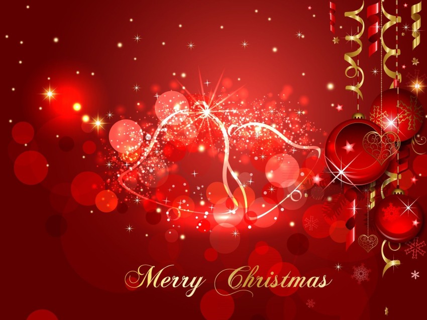 Red Merry Christmas HD Background Wallpaper