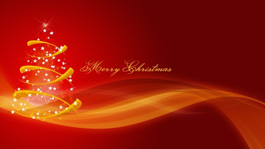 Red Merry Christmas HD Background Wallpaper