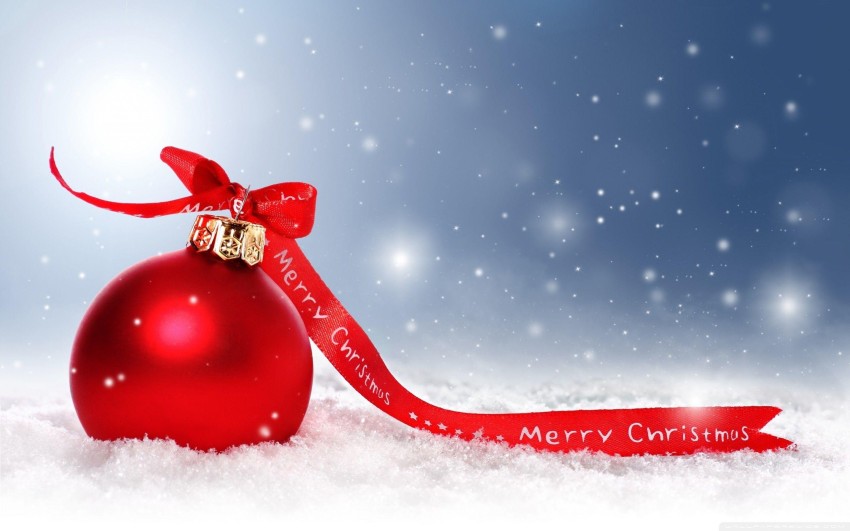 Red Merry Christmas HD Background Wallpaper