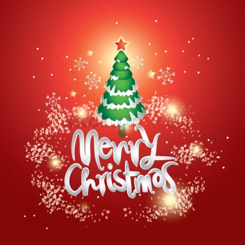 Red Merry Christmas HD Background Wallpaper