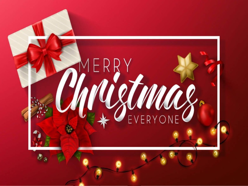 Red Merry Christmas HD Background Wallpaper