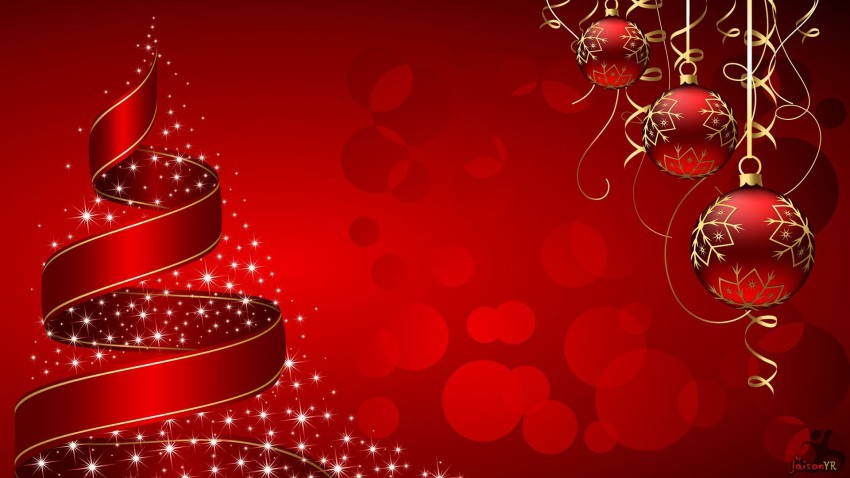 Red Merry Christmas HD Background Wallpaper