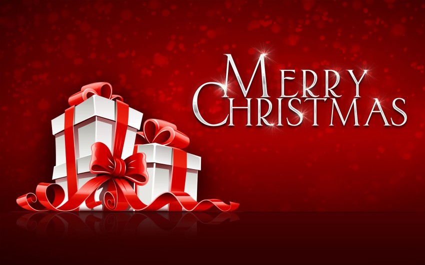 Red Merry Christmas HD Background Wallpaper