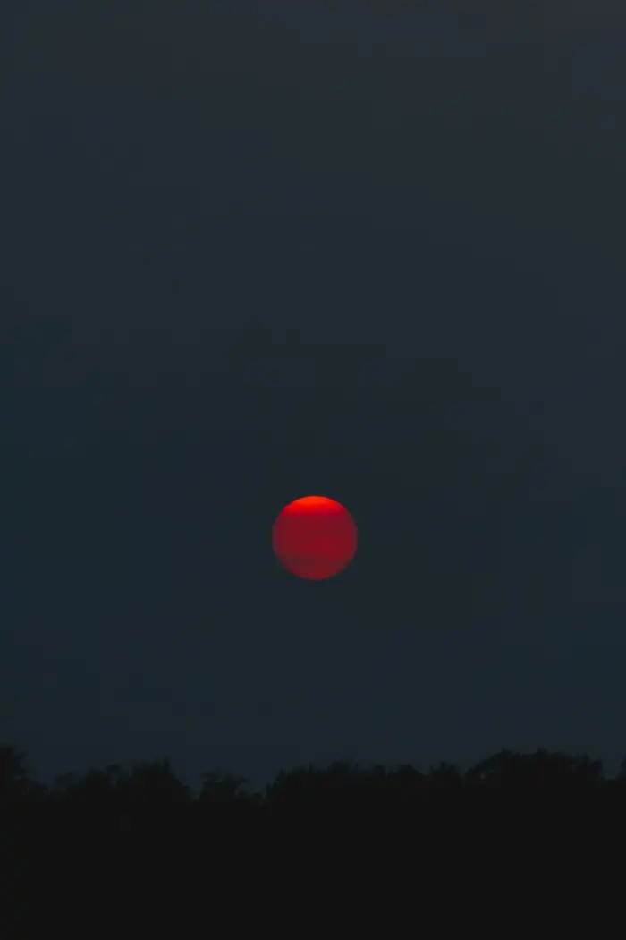 Red Moon In The Sky Black Background Free Download