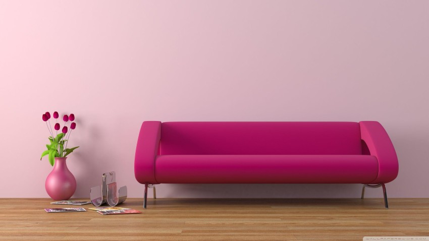 Red Sofa HD Background Wallpaper Download