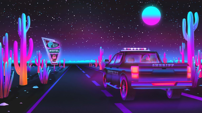 Retro Road Background HD Wallpaper Photo