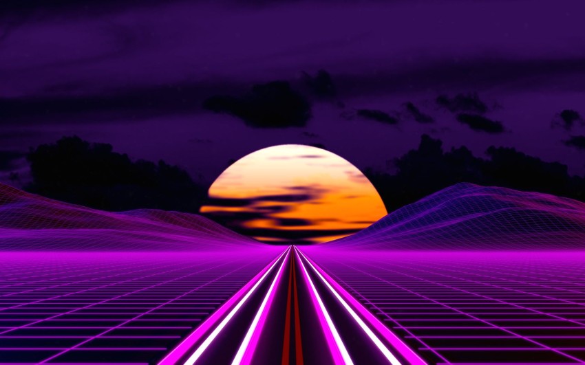 Retro Road Background HD Wallpaper Photo