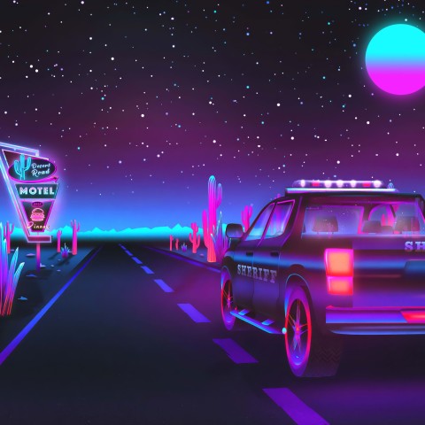 Retro Road Background HD Wallpaper Photo