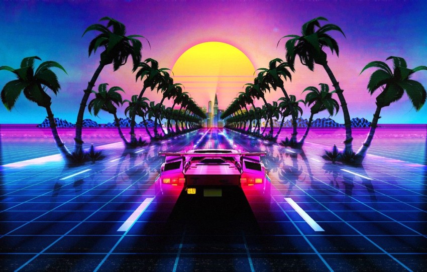 Retro Road Background HD Wallpaper Photo Images